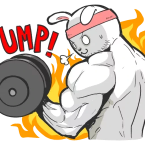 Rabbo the Muscle Rabbit (2/3) sticker pack cover