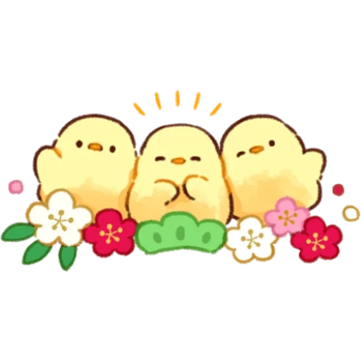 Soft and Cute Chicks Winter-2 sticker pack cover