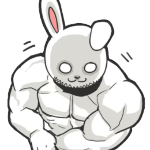Rabbo the Muscle Rabbit (1/3) sticker pack cover