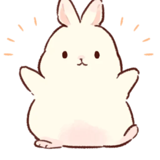 Soft and cute rabbits (1/2) sticker pack cover