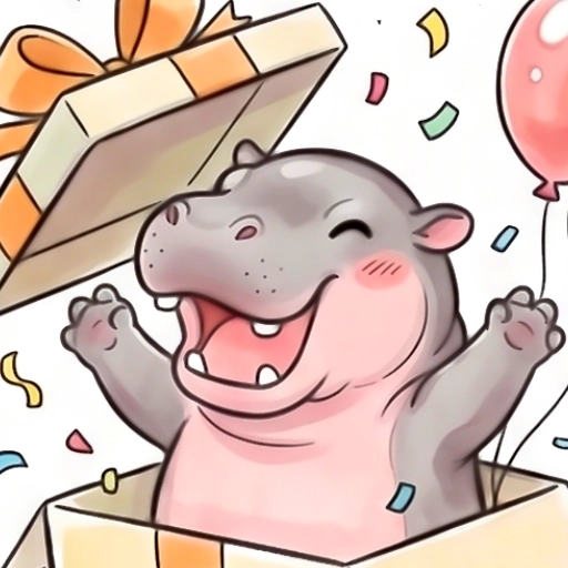 Moodeng 2nd birthday! sticker pack cover